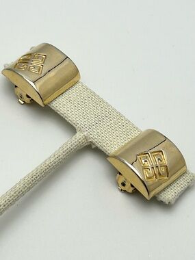 Givenchy Vintage Gold Logo Earrings